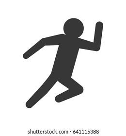 man running silhouette