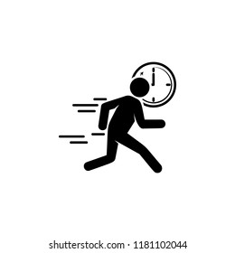 man running speed icon. Element of speed icon for mobile concept and web apps. Detailed man running speed icon can be used for web and mobile
