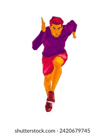 A Man is running, Sports man,