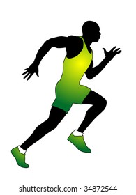 man running vector