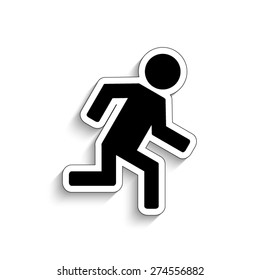man running  - vector icon
