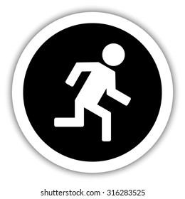 man running - vector icon