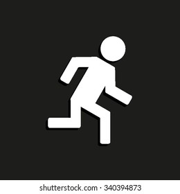 man running - vector icon