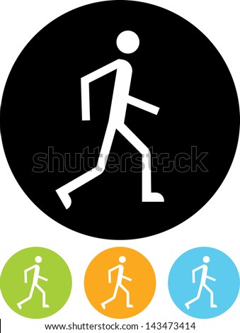 Man running vector icon 