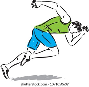 man running vector illustration