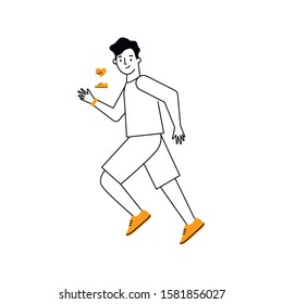 Man is running vector illustration
