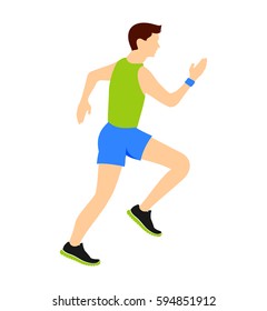 Man running vector illustration