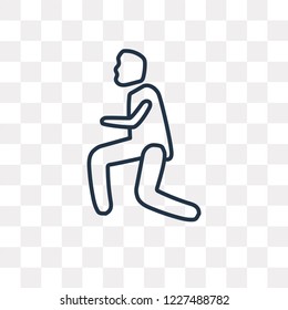 Man Running vector outline icon isolated on transparent background, high quality linear Man Running transparency concept can be used web and mobile
