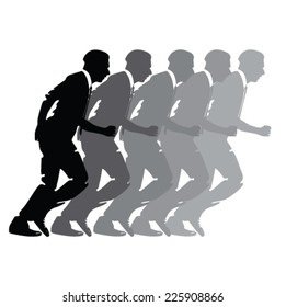 man running vector silhouette