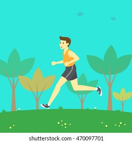 man running,vector