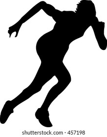 A man runs