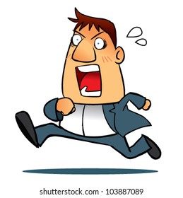 man rushing
