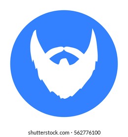 Man s beard icon in black style isolated on white background. Beard symbol stock vector illustration.