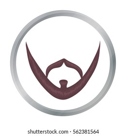 Man s beard icon in cartoon style isolated on white background. Beard symbol stock vector illustration.