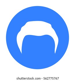 Man s hairstyle icon in black style isolated on white background. Beard symbol stock vector illustration.
