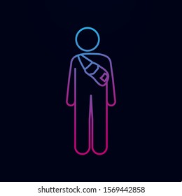 Man with sack nolan icon. Simple thin line, outline vector of male bag and luggage icons for ui and ux, website or mobile application
