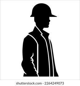 Man with safety helm isolated
