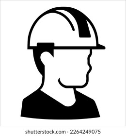 Hombre con casco de seguridad aislado
