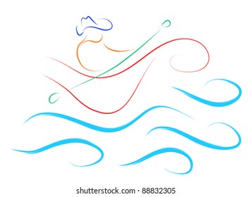 man sailing on the sea