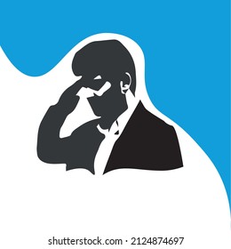 A man saluting. Vector image.