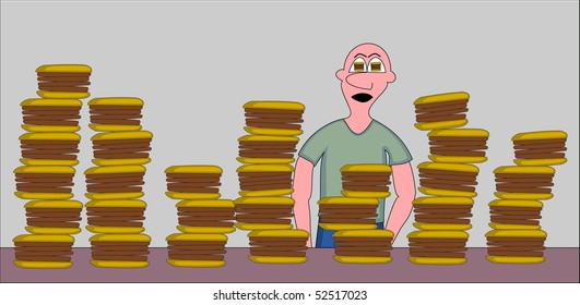 man with sandwiches