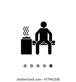 Man in Sauna Room Icon