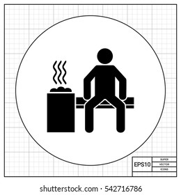 Man in Sauna Room Icon