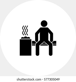 Man in Sauna Room Icon