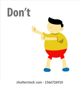 a man say Don't vector ilustration
