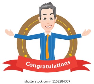 Man saying congratulations for the success or things done that is really great accomplishment