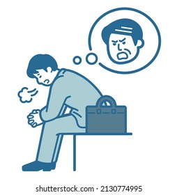 A man scared to meet his boss