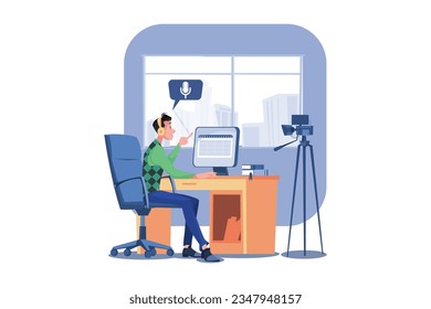 Man Scheduling A Podcast Release Date