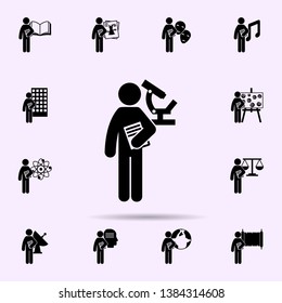 man with science degree icon. Universal set of student degree for website design and development, app development