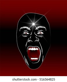  man screaming illustration