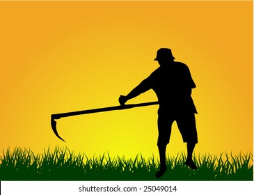 man with scythe