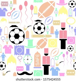 man seamless pattern background icon.