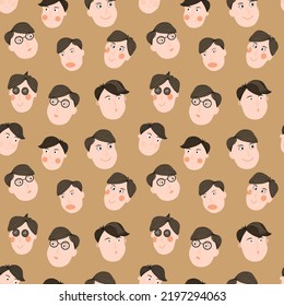 man seamless pattern  vector  background.