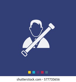 Man in seat belt icon.