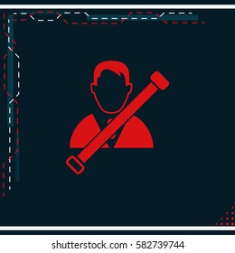 Man in seat belt icon.