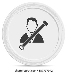Man in seat belt icon.