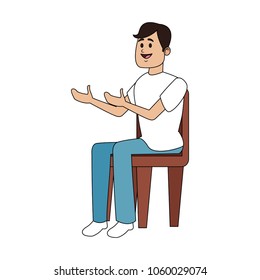 Man seated on chair