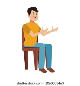 Man seated on chair