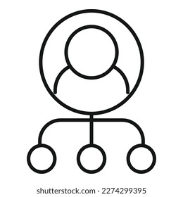 Man segment market icon outline vector. Target customer. Business share