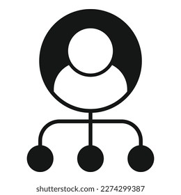 Man segment market icon simple vector. Target customer. Business share