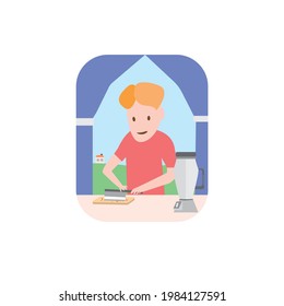vector de caricatura de autococina