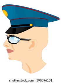 Man in service cap