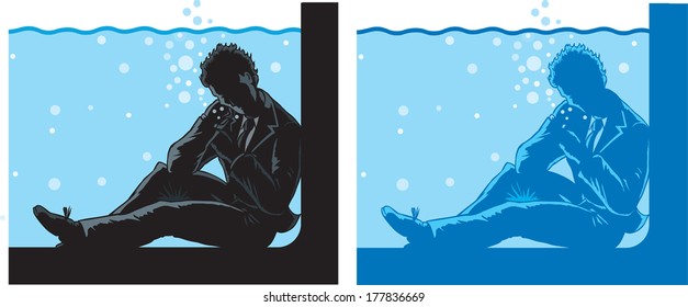 Man in Shallow water
