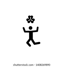 Man, shamrock icon. Simple glyph, flat vector of Saint Patricks Day icons for UI and UX, website or mobile application