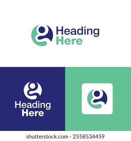 Man in Shape of G Logo Design - Modern G Shape Logo