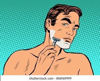 Man Shaving 